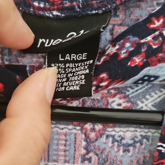 Rue21 Red and Blue Sleeveless Bodycon Mini Dress - Picture 2 of 5